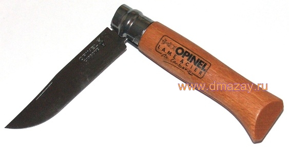 Складной нож Opinel (ОПИНЕЛЬ) Tradition 8VRN 113080 (№08 Carbone) с длиной лезвия 8,5 см